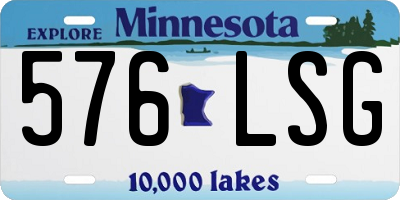 MN license plate 576LSG