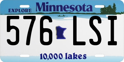 MN license plate 576LSI
