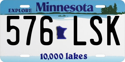 MN license plate 576LSK