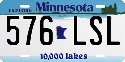 MN license plate 576LSL