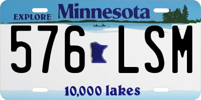 MN license plate 576LSM