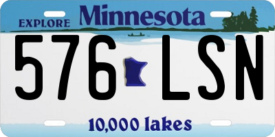 MN license plate 576LSN