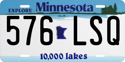 MN license plate 576LSQ