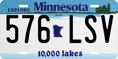 MN license plate 576LSV