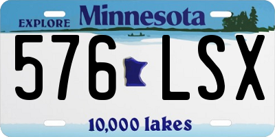 MN license plate 576LSX