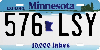MN license plate 576LSY