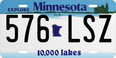 MN license plate 576LSZ