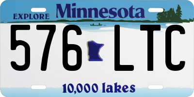 MN license plate 576LTC