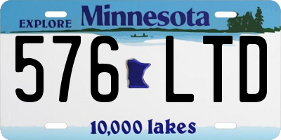 MN license plate 576LTD