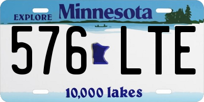 MN license plate 576LTE