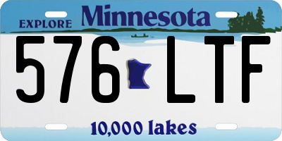 MN license plate 576LTF