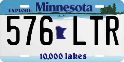 MN license plate 576LTR