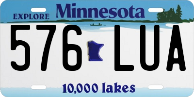 MN license plate 576LUA