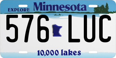 MN license plate 576LUC