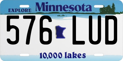 MN license plate 576LUD