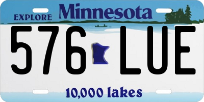 MN license plate 576LUE