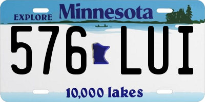 MN license plate 576LUI