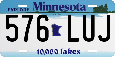 MN license plate 576LUJ