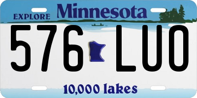 MN license plate 576LUO