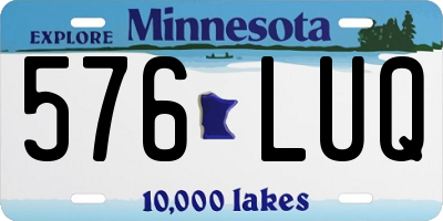 MN license plate 576LUQ