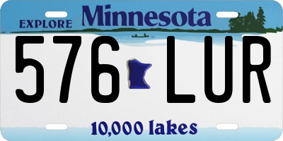 MN license plate 576LUR