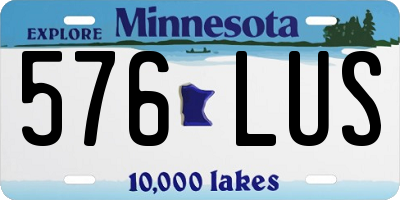 MN license plate 576LUS
