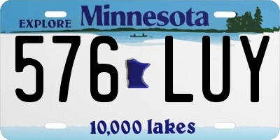 MN license plate 576LUY