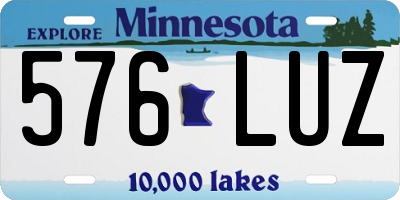 MN license plate 576LUZ