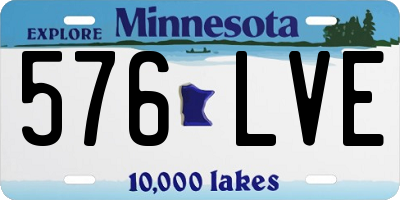 MN license plate 576LVE