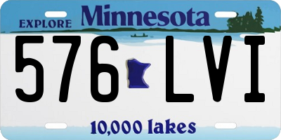 MN license plate 576LVI