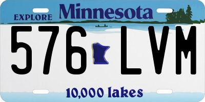 MN license plate 576LVM