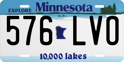 MN license plate 576LVO