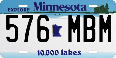 MN license plate 576MBM