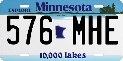 MN license plate 576MHE