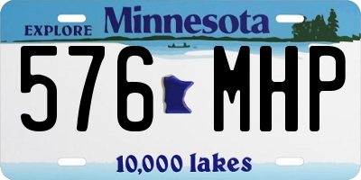 MN license plate 576MHP