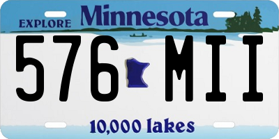 MN license plate 576MII