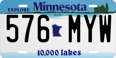 MN license plate 576MYW