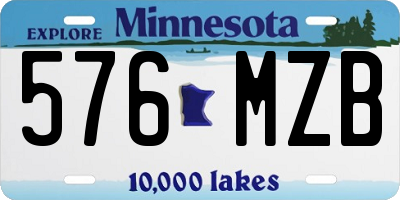 MN license plate 576MZB