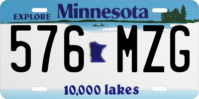 MN license plate 576MZG