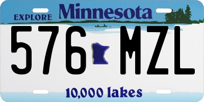 MN license plate 576MZL