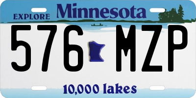 MN license plate 576MZP