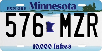 MN license plate 576MZR