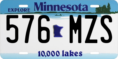 MN license plate 576MZS