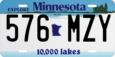 MN license plate 576MZY