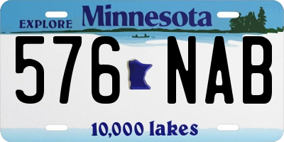 MN license plate 576NAB