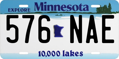 MN license plate 576NAE