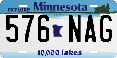 MN license plate 576NAG