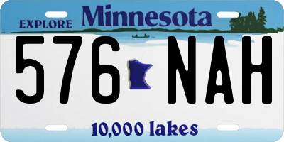 MN license plate 576NAH