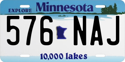 MN license plate 576NAJ