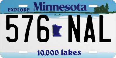 MN license plate 576NAL